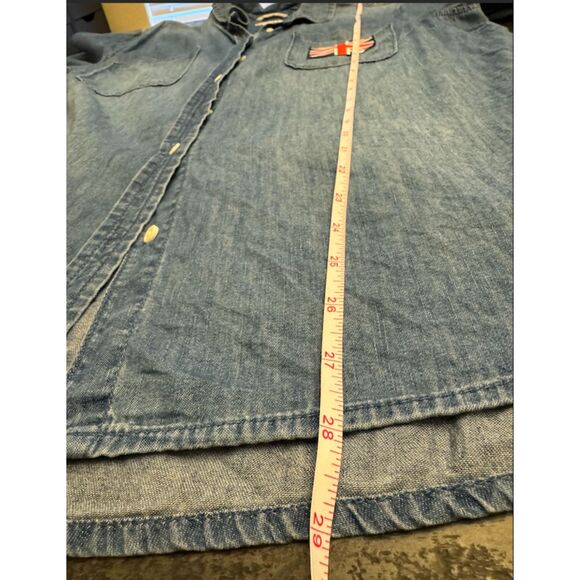 Merona Denim Button Down with Wings/Embellishments-Sz XL - Picture 9 of 13